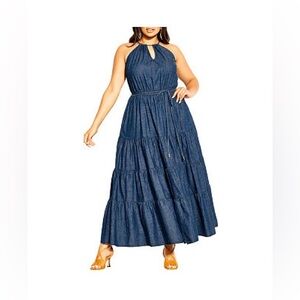 City Chic Hamptons Tier Maxi Dress size 20